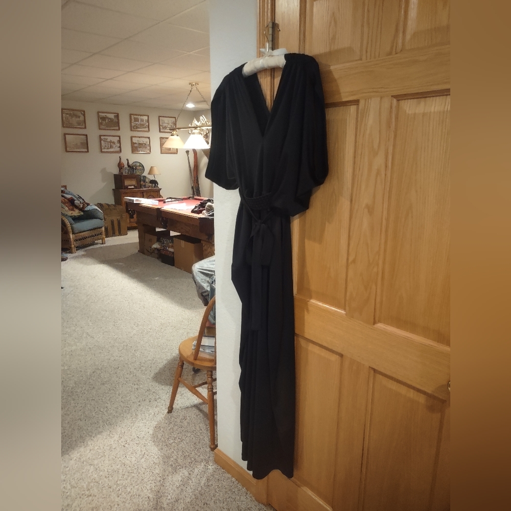 Draw String Maxi Slinky Dress